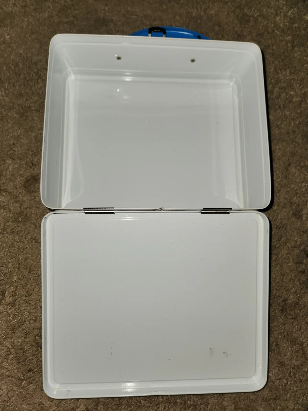 Crabtree & Evelyn London Decorative Tin Lunchbox with Blue Handle